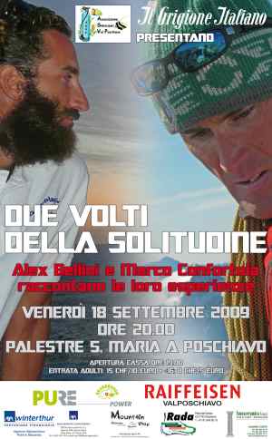 Alex Bellini e Marco Confortola a Poschiavo